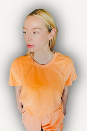 Short éponge orange en coton bio - UJŌ
