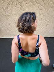 Brassière de sport dos nu noir et rose UJO
