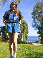 Short en coton éponge Bleu azur - UJŌ