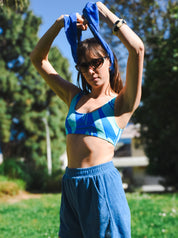 Short en éponge Coton Bleu azur - UJŌ