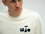 vue face sweat beige molleton intérieur gratté confort rétro UJŌ col rond