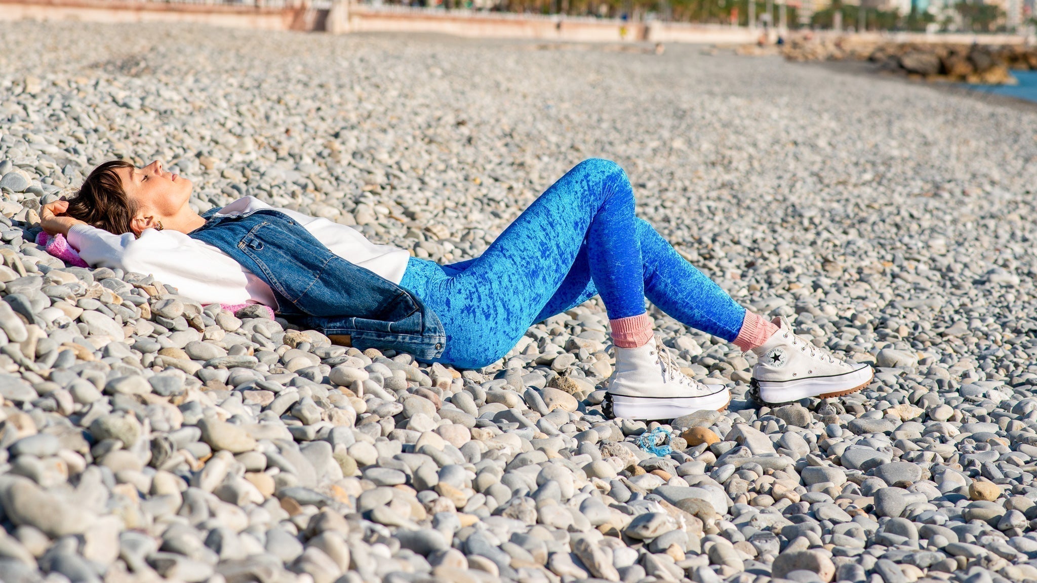 Look automne en legging velours cocooning 