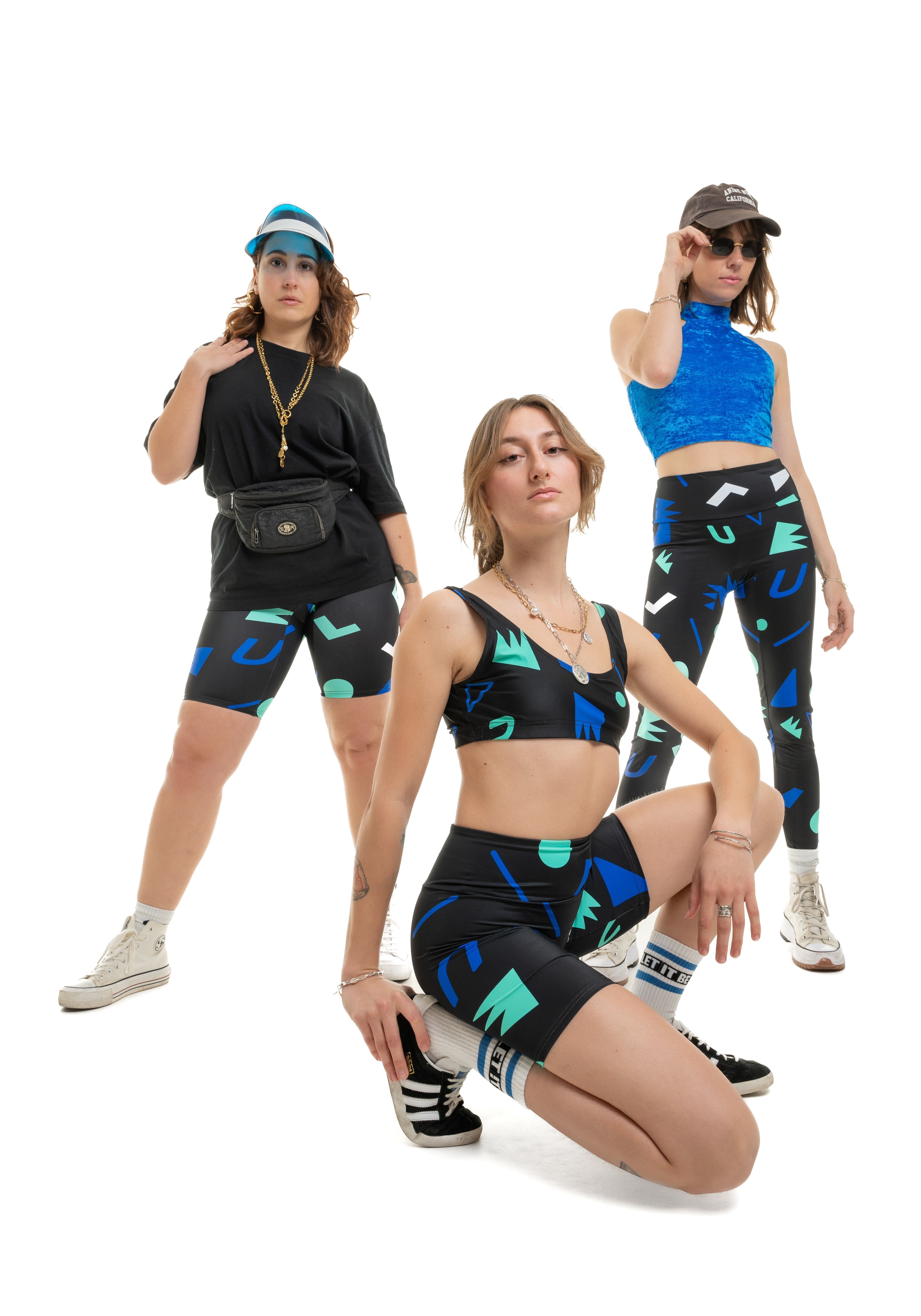 Tenue de sport colorée rétro motif vintage France