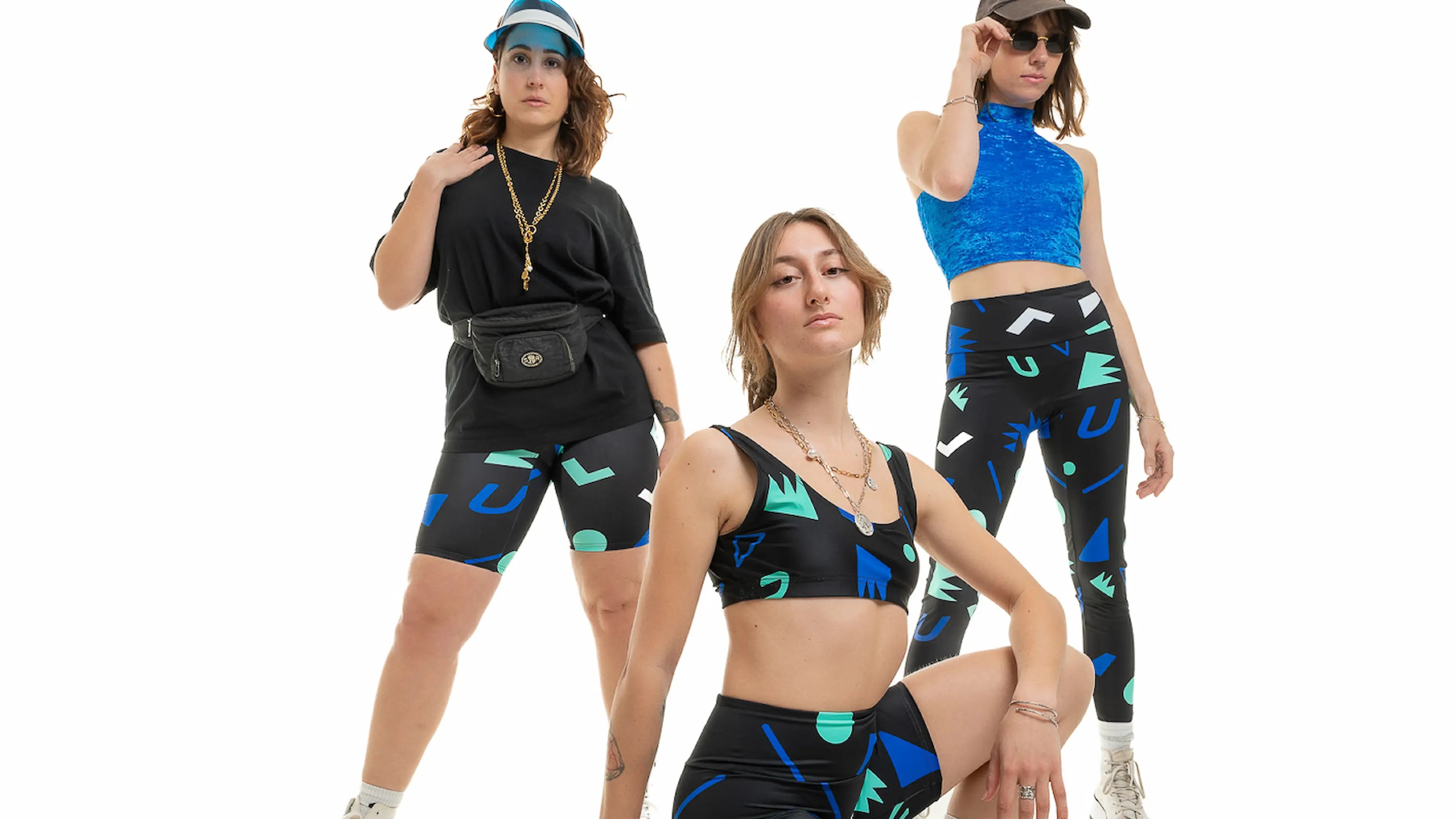 Tenue de sport colorée à motif rétro UJO