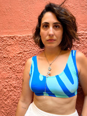Brassière bleue dos nu UJO