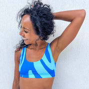 Brassière de sport bleue dos nu UJO