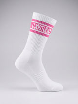 Chaussettes Rétro Sport Mi-Haute Rose