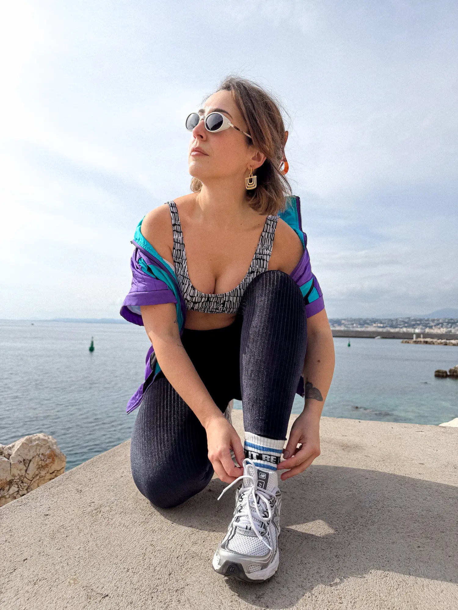 Legging velours côtelé noir taille haute femme