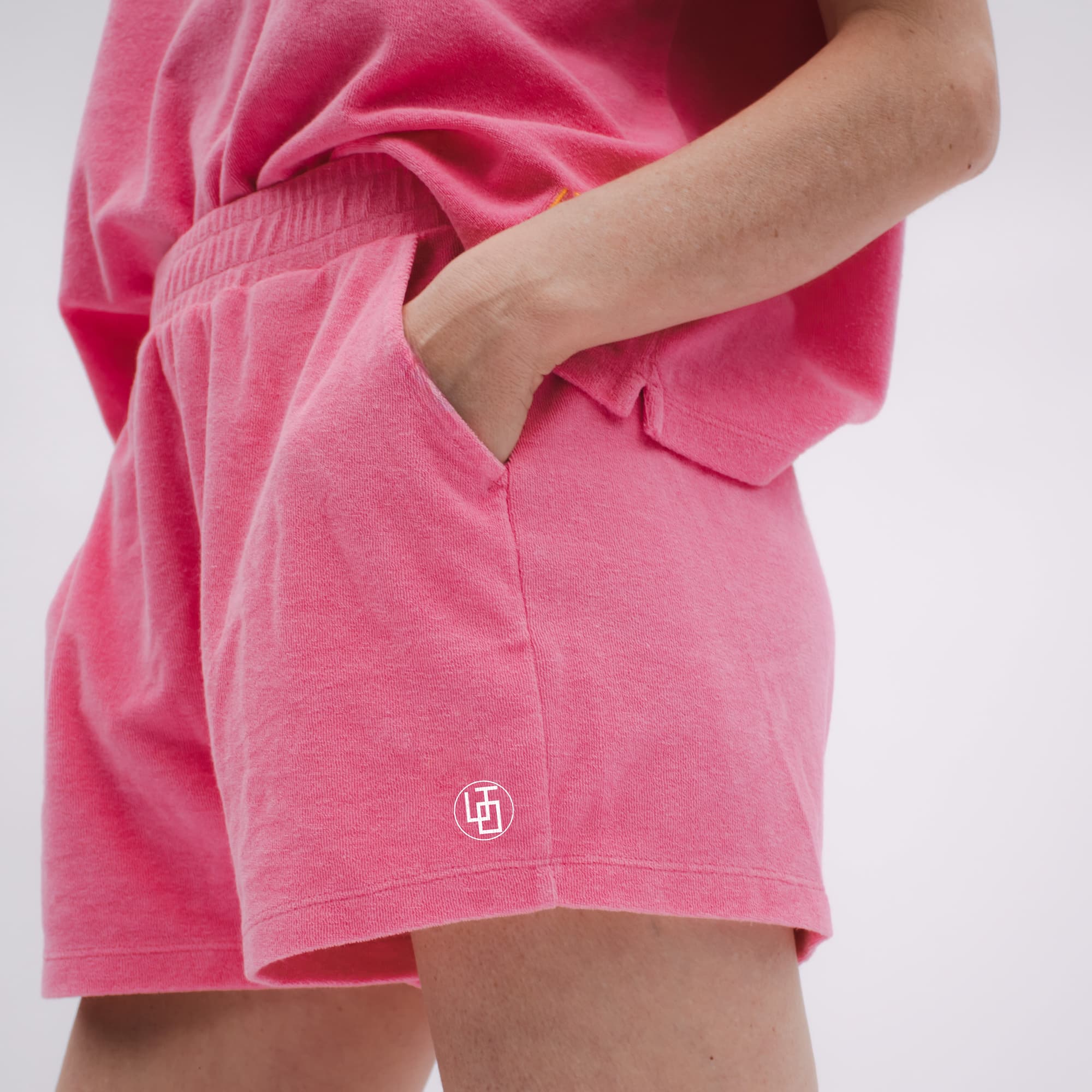 Short éponge femme Rose en coton UJO