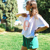 Short en éponge Vert coton léger