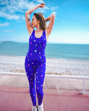 Combinaison lycra design 80's idéal pour féstival et sport