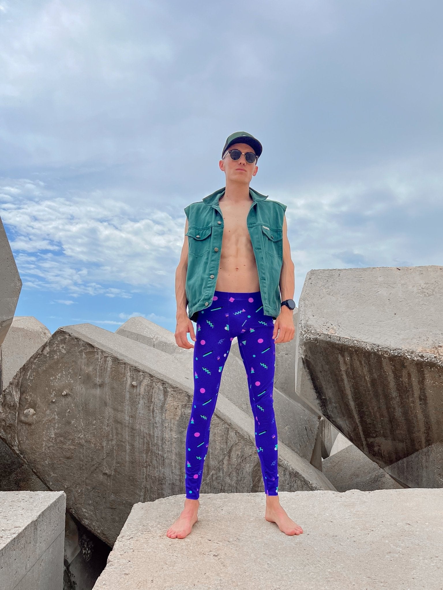 Legging festival pour Homme - 80'S Violet - UJŌ