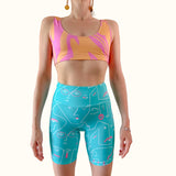 Short de sport mi cuisse Turquoise