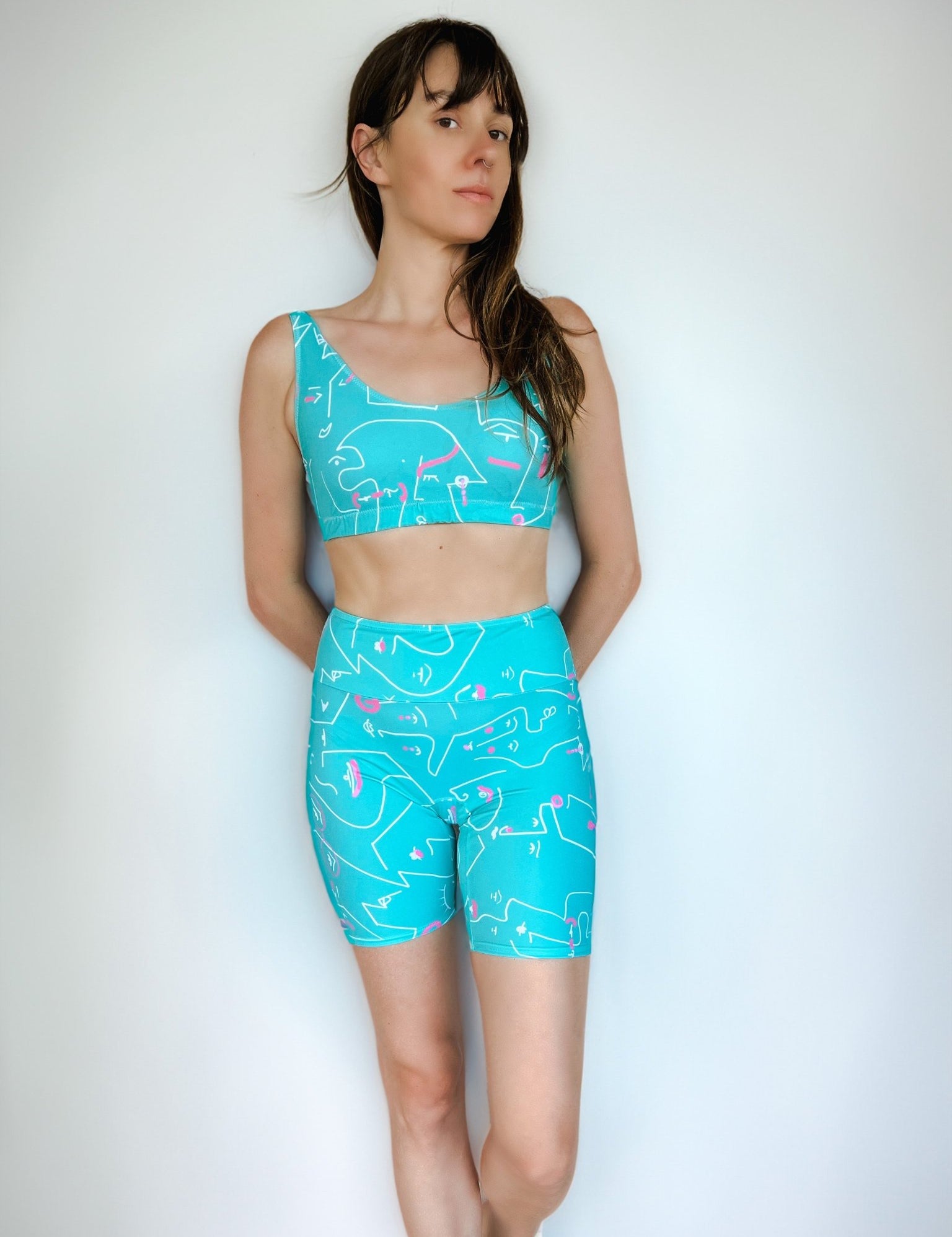 Short de sport mi cuisse Turquoise - UJŌ